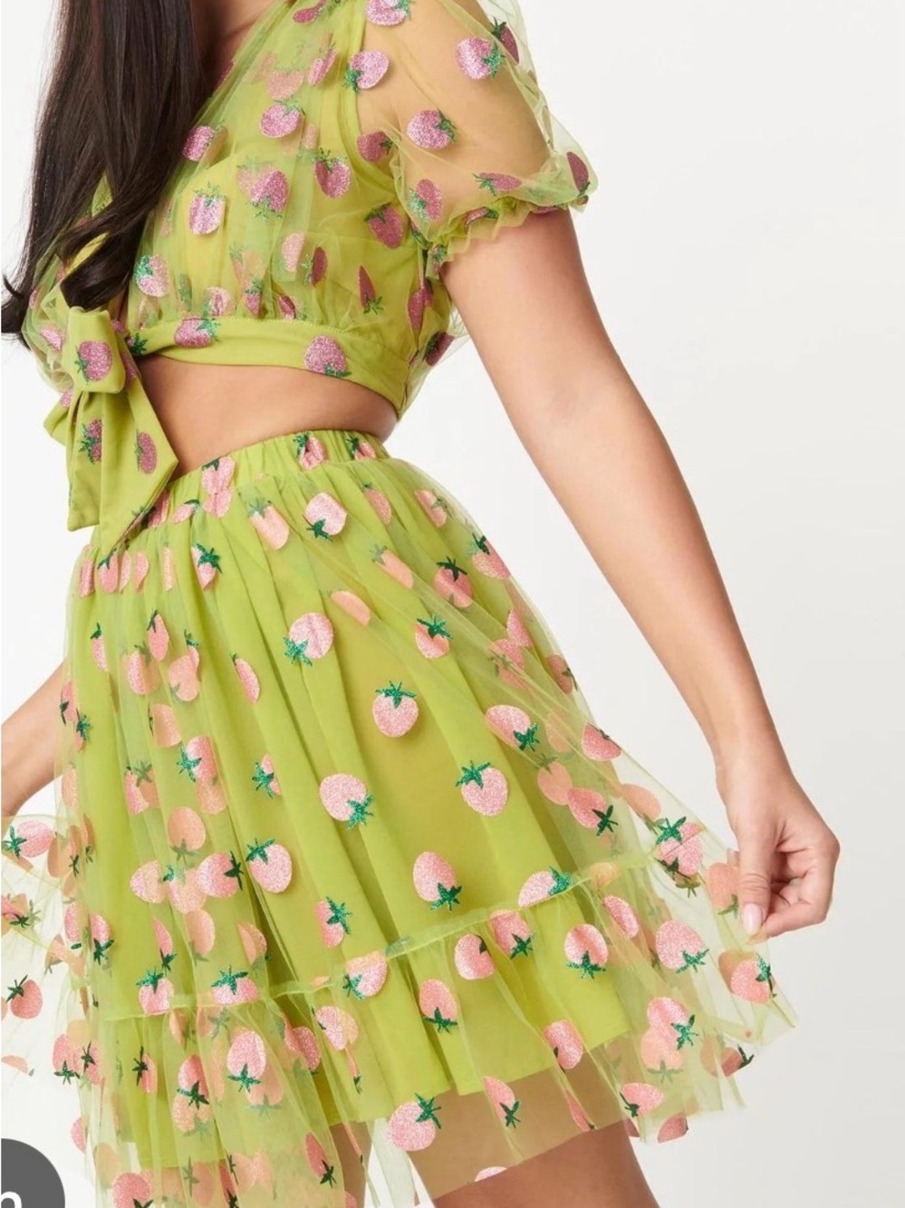 Smak‎ Parlour set strawberry and green skirt and top brand new